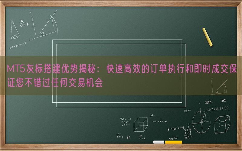 MT5灰标搭建优势揭秘：快速高效的订单执行和即时成交保证您不错过任何交易机会(图1)