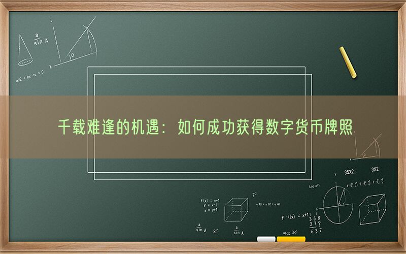 千载难逢的机遇：如何成功获得数字货币牌照(图1)