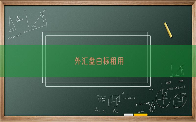 外汇盘白标租用(图1)