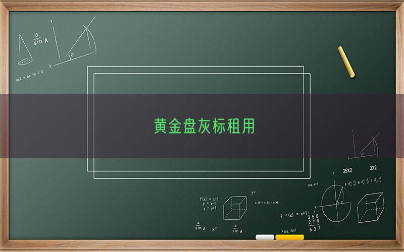黄金盘灰标租用(图1)