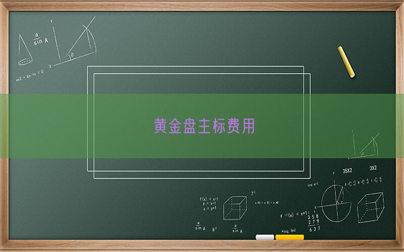 黄金盘主标费用(图1)