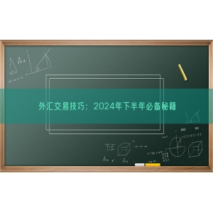 外汇交易技巧：2024年下半年必备秘籍