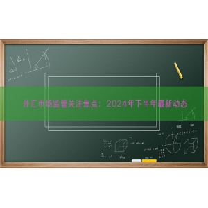 外汇市场监管关注焦点：2024年下半年最新动态