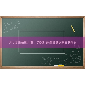 ST5交易系统开发：为您打造高效稳定的交易平台