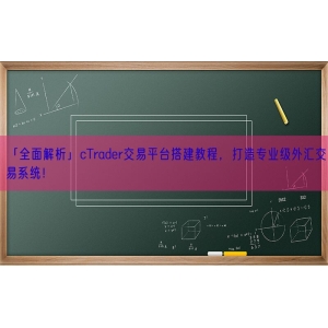 「全面解析」cTrader交易平台搭建教程，打造专业级外汇交易系统！