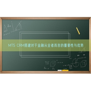 MT5 CRM搭建对于金融从业者而言的重要性与优势