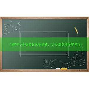 了解MT5主标蓝标灰标搭建，让交易变得简单易行！