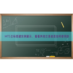 MT5主标搭建实例展示，看看其他交易者是如何使用的