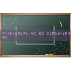 MT5灰标搭建教程分享：高效、稳定、安全的交易平台如何打造