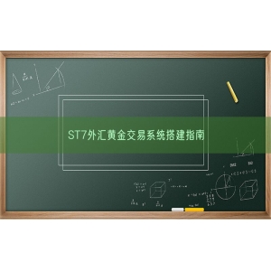 ST7外汇黄金交易系统搭建指南