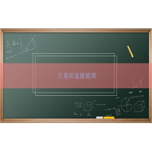 交易所盗版租用