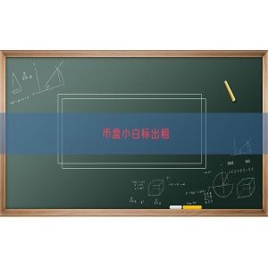 币盘小白标出租