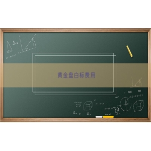 黄金盘白标费用