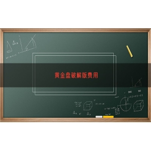 黄金盘破解版费用