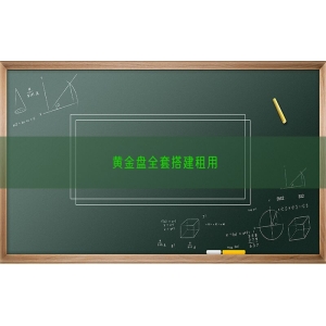 黄金盘全套搭建租用