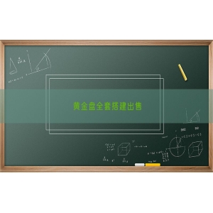 黄金盘全套搭建出售