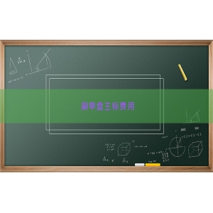 刷单盘主标费用