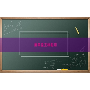 刷单盘主标租用
