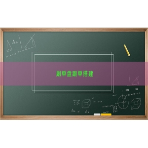 刷单盘跟单搭建