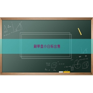 刷单盘小白标出售