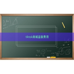 tiktok商城盗版费用