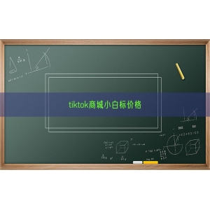 tiktok商城小白标价格