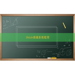 tiktok商城系统租用