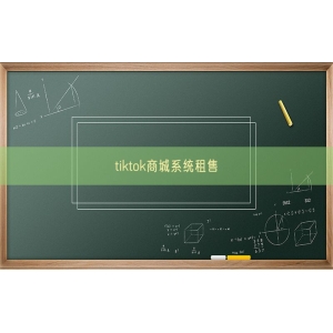 tiktok商城系统租售