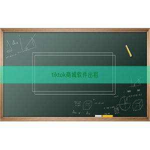 tiktok商城软件出租