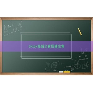 tiktok商城全套搭建出售