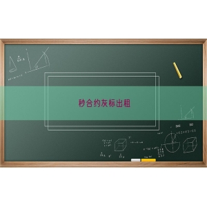 秒合约灰标出租