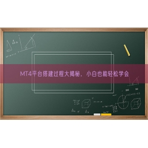 MT4平台搭建过程大揭秘，小白也能轻松学会