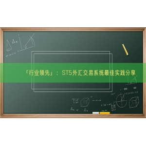 「行业领先」：ST5外汇交易系统最佳实践分享
