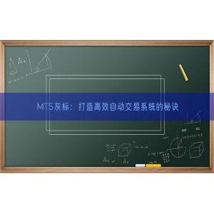 MT5灰标：打造高效自动交易系统的秘诀